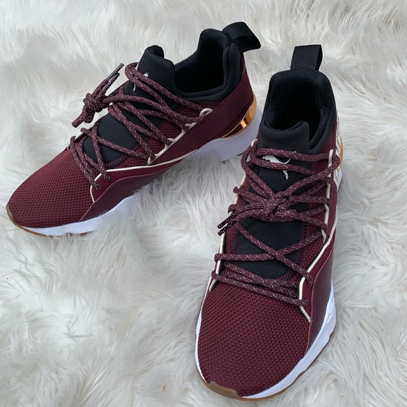 Womens Maroon Puma Athletic Sneakers Size 6.5 - Picture 7 of 8